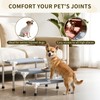 13 Inch 3-Tier Dog Stairs, Cotton Fabric Steps with Non-Slip