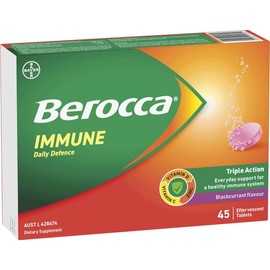 Berocca Immune Daily Defence Blackcurrant Effervescent 45 pack