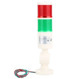 Emergency Warning Light, 2 Colours LED Warning Light with Buzzer Foldable Base for Machine Tool Equipment, Construction Site