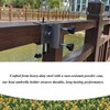 WujinJoy Heavy-Duty Patio Umbrella Clamp Stand - Adjustable Metal Umbrella