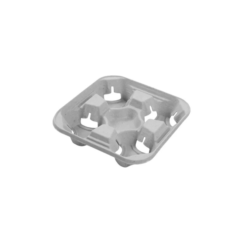 Porta Vasos De Cafe Biodegradable 4 Cavidades -150 Piezas