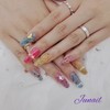 ⭐️ Flashstone handmade nail tips ✨ - Long nose pin