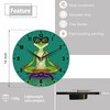 SPUNKER Wall Clock,Funny Frog Wall Clocks for Living Room Decor,Yoga