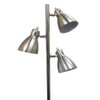 Simple Designs LF2007-BSN Metal 3 Light Tree Floor Lamp, Brushed