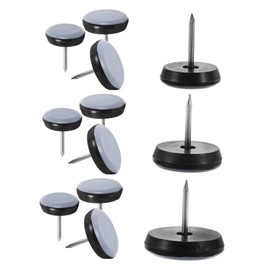 Mipcase 12pcs Furniture Leg Floor Protectors with Nails Durable PTFE Pads for Hardwood Floors Non Slip Glides for Dining Tables Chairs Scratch Resistant Easy Movement Noise Reduction
