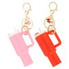 PATIKIL Mini Tumbler Keychain, 2Pcs Mini Cup Keychain Lip Balm