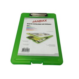 Janrax A4 Green Clipboard Box File - Storage Filing Case