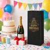 IDIDG 100 Pack Kraft Black Wine Gift Bags Wine Bag
