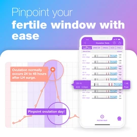 Easy@Home 100 Ovulation Test Strips with Cups: Accurate & Easy to Use Ovulation Predictor Kits - Fertility Test Kits for Women LH Surge Monitor | 100 LH + 100 Urine Cups