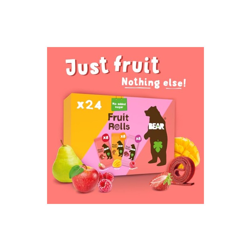Bear Rollitos Fruta Fresa Frambuesa Mango