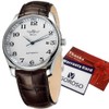VIGOROSO Men's Automatic Mechanical Watch Day Calendar Leather Band Arabic