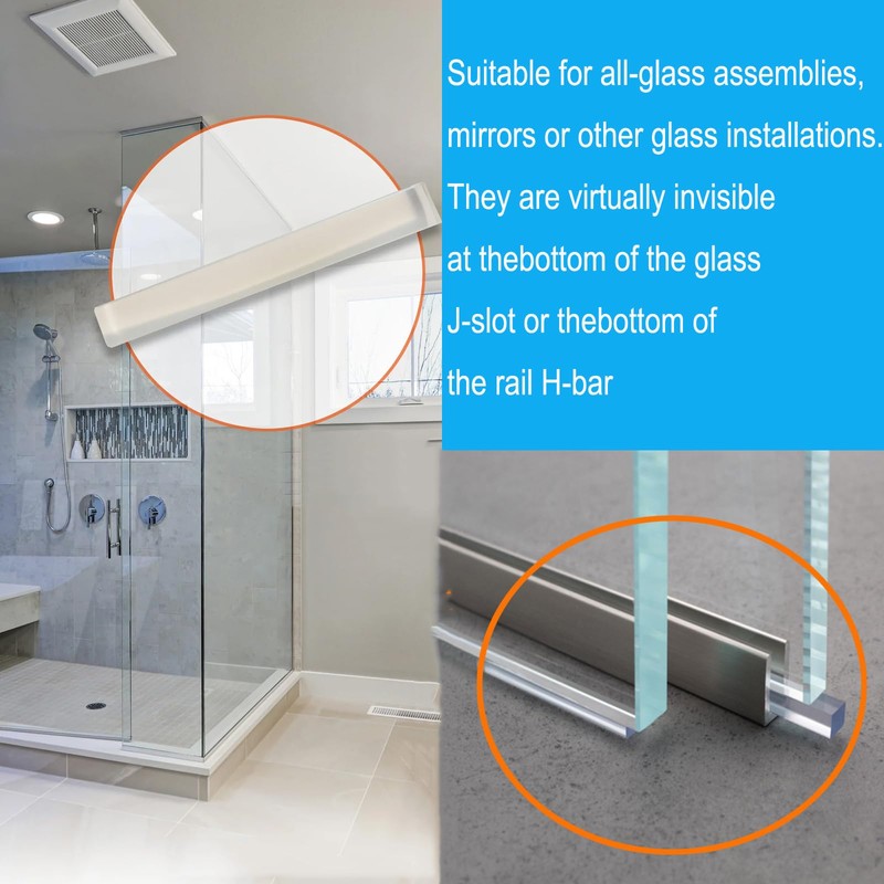 1/8" x 1/4" x 2" Clear Setting Blocks - Plastic