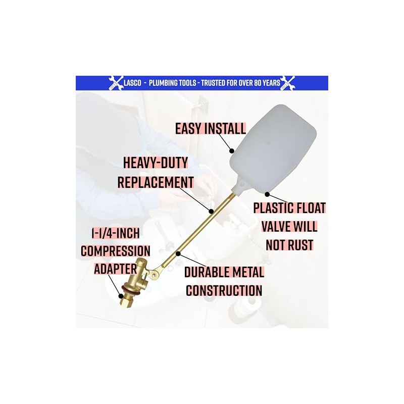 LASCO 05-1051 Heavy Duty 1/4-Inch Compression Evaporative Swamp Cooler Float