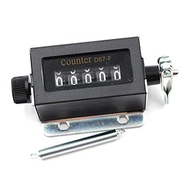 D67-F Black Casing 5 Digits Mechanical Pull Stroke Counter for Puncher Printer