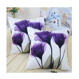 TIAODIAN Set of 2 Velvet Cushion Covers 50 x 50 cm Modern Home Art Decorative Throw Pillow Case 20x20 inches for Living Room Sofa Garden Outdoor Decor Cushions