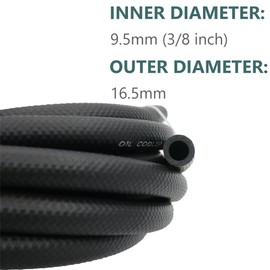 3/8 Transmission Oil Cooler Hose - 300 PSI Fuel Line Hose SAE J1532 For Transmission Fluid, Oil, Coolant, Diesel, Hydraulic Fluid, Lubricant, Gas