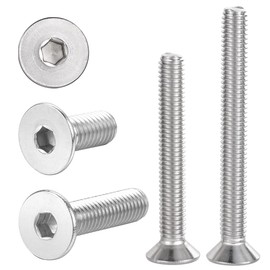 5/16-18 x 1-1/2" Countersunk Bolts Flat Head Screws, A2-70 Stainless Steel Allen Hex Drive Socket Cap Bolts Screws Fully Threaded, 10PCS
