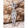 HAQUIL Viking Necklace, Stainless Steel Odin Gungnir Pendant, Box Chain,
