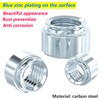 Qrity Pack of 20 Nuts, M2-0 mm Self-Locking Nuts, Pressure
