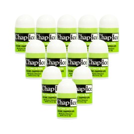 Chap-Ice® | 12-Count Mini Kiwi Lime Lip Balm | Lip Balm Pack Fortified with Vitamin E for Dry, Cracked Lips | Made in USA | 12-Count Mini Lip Balm with Kiwi Lime Flavor (0.10oz/3g Each)