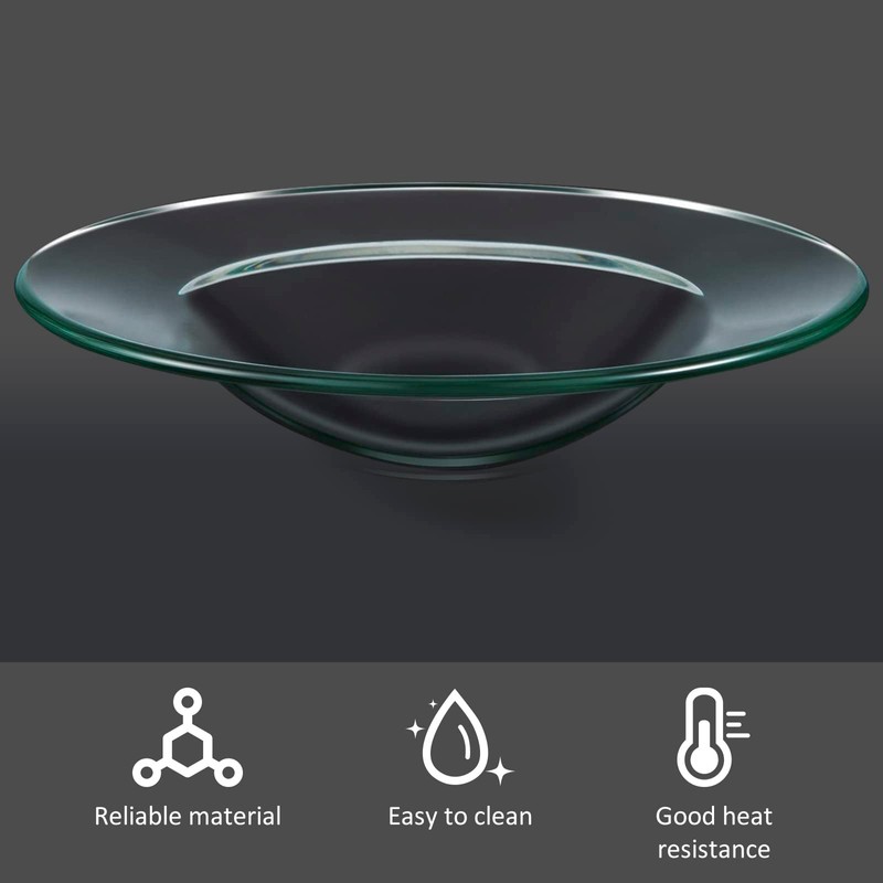 EQUSUPRO 4" Replacement Glass Round Dish Bowl for Oil Wax