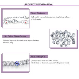 Sfoni Ankle Bracelet for Women, Adjustable Slider Bracelet Anklet with Evil Eye Beads Summer Ankle Chain Anniversary Birthday Graduation Jewellery Gifts for Teen Girls, Purple Blue Evil Eye