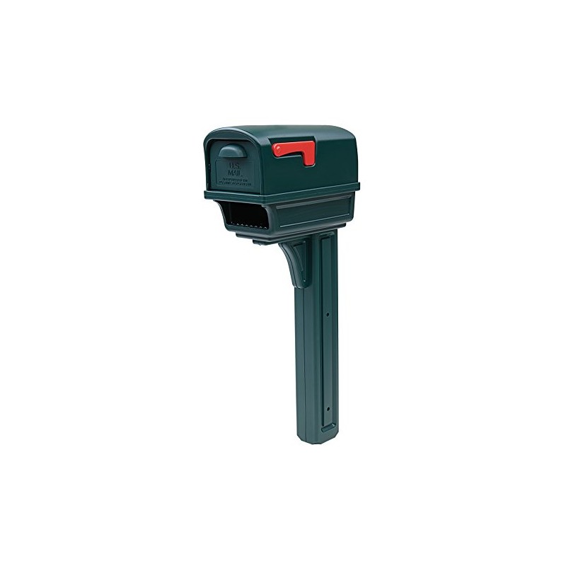 Gibraltar Mailboxes Gentry Large Capacity Double-Walled Plastic Green, All-In-One Mailbox