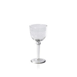 Zodax Tuscan Handmade Etched Glass - Set of 1 (Goblet)