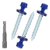 Metal Roofing Screws 10 x 1-1/2 inch, Blue Hex Head
