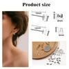 TOAOB 500pcs Earring Posts Stainless Steel 4mm 6mm Flat Pad