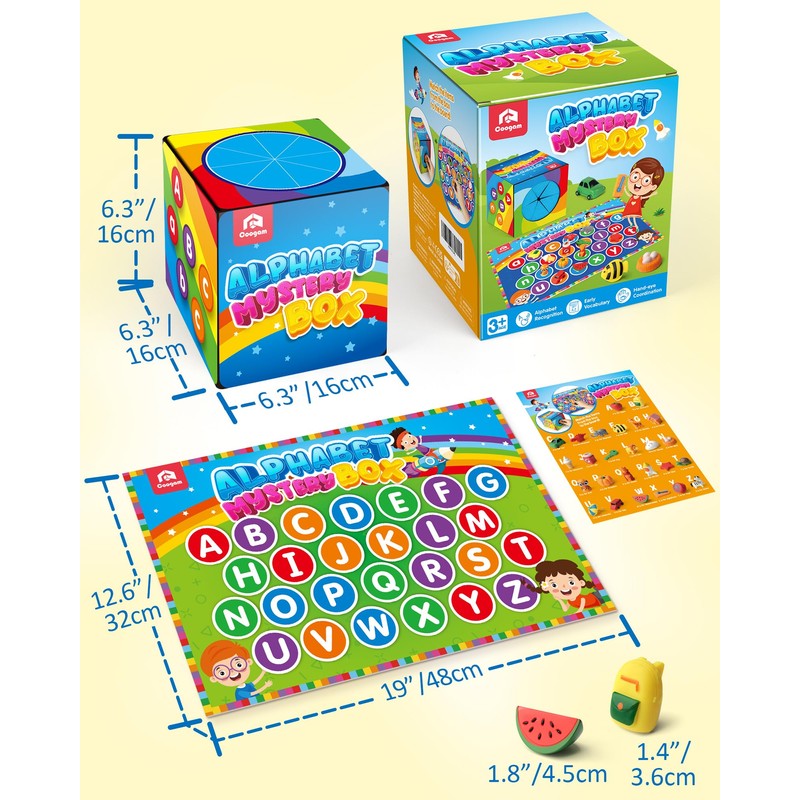 Coogam Mystery Surprise Box, Fine Motor Letter Matching and Sorting