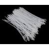 Honbay 100pcs White Plastic Repeated Beads Cable Tie Twist Tie