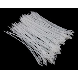Honbay 100pcs White Plastic Repeated Beads Cable Tie Twist Tie