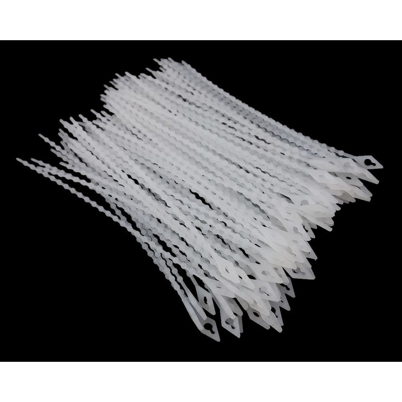 Honbay 100pcs White Plastic Repeated Beads Cable Tie Twist Tie