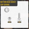 DTGN 40Pcs 1/4-20x7/8 Button Head Socket Cap Screws - 304