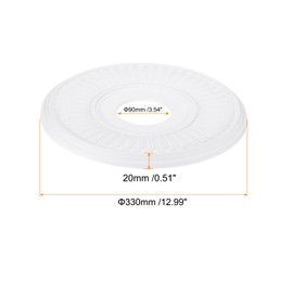 PATIKIL Ceiling Medallion, 13" OD x 4" ID PU Decorative Ceiling Light Medallion Chandelier Medallion Traditional Ceiling Light Cover Plate for Ceiling Light Fixtures Fans, White