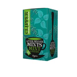 Clipper Organic After Dinner Mint & Fennel Infusion Tea Bags | 20 Infusion Peppermint & Fennel Sachets | Caffeine Free Teabags | Eco-Conscious Herbal Tea Bags | JT