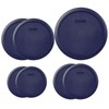 Pyrex Replacement Lids Set 7 Durable Blue Covers for Glass Storage Bowls