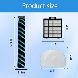 Replacement Parts Roller Brush & HEPA Filter Foam & Felt Filters Compatible with Shark Power Detect Upright AZ4000 AZ4002 AZ4002C Vacuum Cleaner