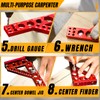 8-in-1 Carpenter Square and Center Finder, Small Aluminum Multi-Purpose Carpenter
