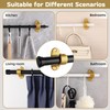 ANDGOO 6 Pack Curtain Rod Brackets No Drilling, Gold Curtain