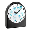 CreaDesign, WU-50-1030-14, Kinder Funkwecker MotivSternenhimmel türkis, analog Kinderwecker schwarz, Funkwecker