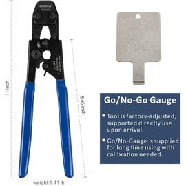EFIELD Pex Cinch Clamp/Ear Hose Clamps Crimping Tool for Stainless Steel Clamps Sizes from 3/8" to 1" with Metal Pipe Cutter 20pcs 1/2" and 10 pcs 3/4" Clamps Suit all US F2098 Standards