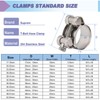 Suprom 4 Pack 1.05" T-Bolt Hose Clamps, 304 Stainless Steel