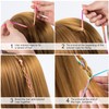 HINZIC 104pcs 4 Sets Colorful Hair Wrap String for Braids,