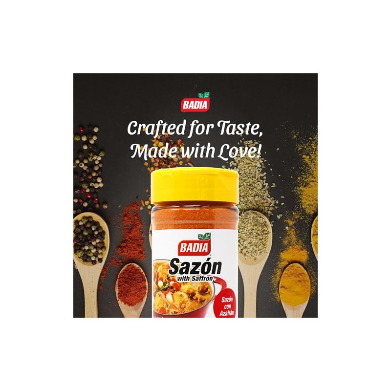 Badia Sazon with Azafran (Saffron) 7 oz – Savory, Earthy