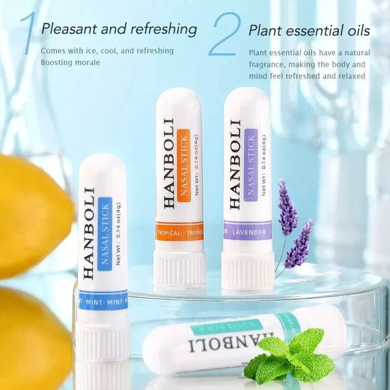 HANBOLI New Nasal Stick Pack OF 8 Enhance Breathing +