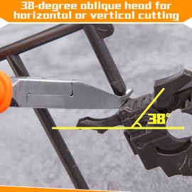 SPEEDWOX Full Flush Cut Chip Cutters 38 Degree Angled Jaws Cutting Pliers Angled Diagonal End Cutter Pliers Angled Tip Flush Cutter Angle Cutting Pliers Small Engineer Pliers for Quick & Easy Removal