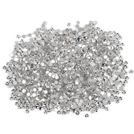 HEEPDD 1440 unids Color Blanco Rhinestones Art Crystal Glass Nail Flat Back Gems Rhinestones de Redondos para DIY Ropa de Uñas Zapatos Bolsas(1.3-1.5mm)