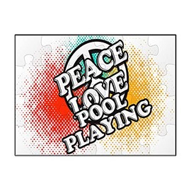 Makoroni -Peace Love Pool Playing - Jigsaw Puzzle 30 pcs, DesK12